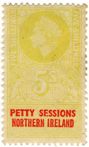 (un) 5/- Yellow & Scarlet (1960)