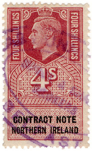 (17) 4/- Claret & Black (1948)