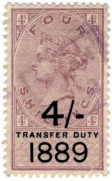 (15) 4/- Lilac & Black