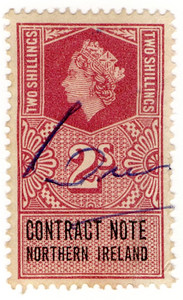 (25) 2/- Claret Red & Black (1959)