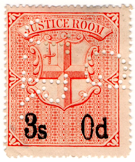 (21) 3/- Dull Rose & Black