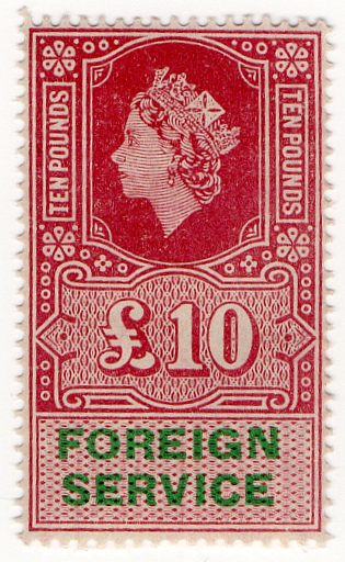 (34) £10 Claret & Green (1959)