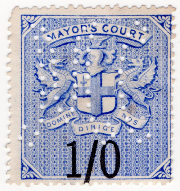 (03) 1/- Blue & Black (1883)