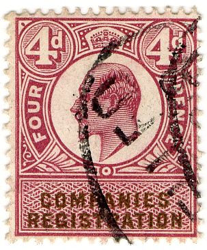 (21) 4d Claret & Green (1915)