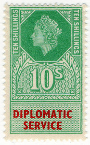 (07) 10/- Green & Vermillion (1964)