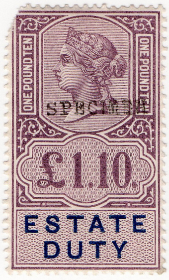 (05) £1 10/- Lilac & Blue (1895)