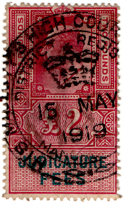 (un) £2 Claret & Green (1916)