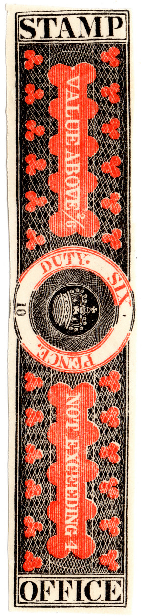 (58) 6d Black & Red (1823)