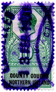 (10) 10/- Green & Black (1921)