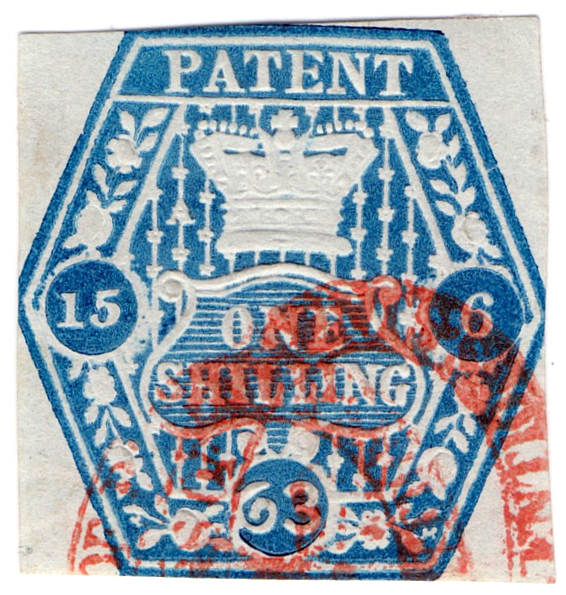 (09) 1/- Blue (1863)