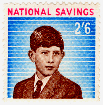 (27) 2/6d Blue, Carmine & Brown [Prince Charles] (1960)