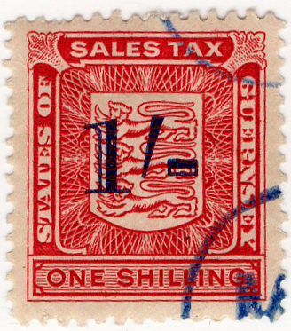 (78) 1/- Carmine & Blue (1946)