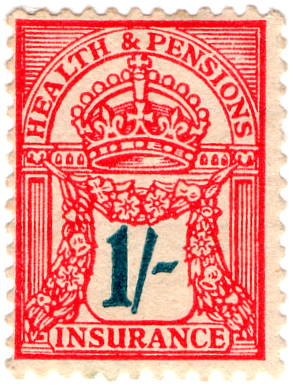 (58) 1/- Red & Turquoise (1941)