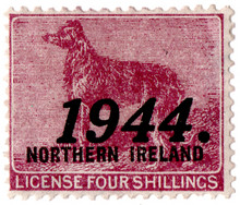 (02a) 4/- Claret Red & Black (un)