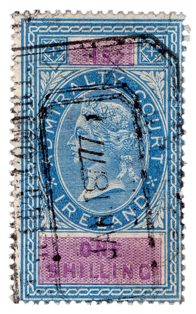 (13) 1/- Blue & Pink (1868)