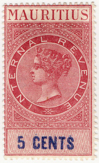 (17) 5c Red & Blue (1878)