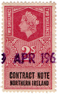 (25) 2/- Claret Red & Black (1959)