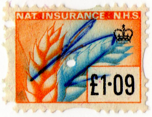 (572) £1.09 Orange & Blue (1972)