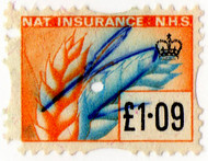 (572) £1.09 Orange & Blue (1972)
