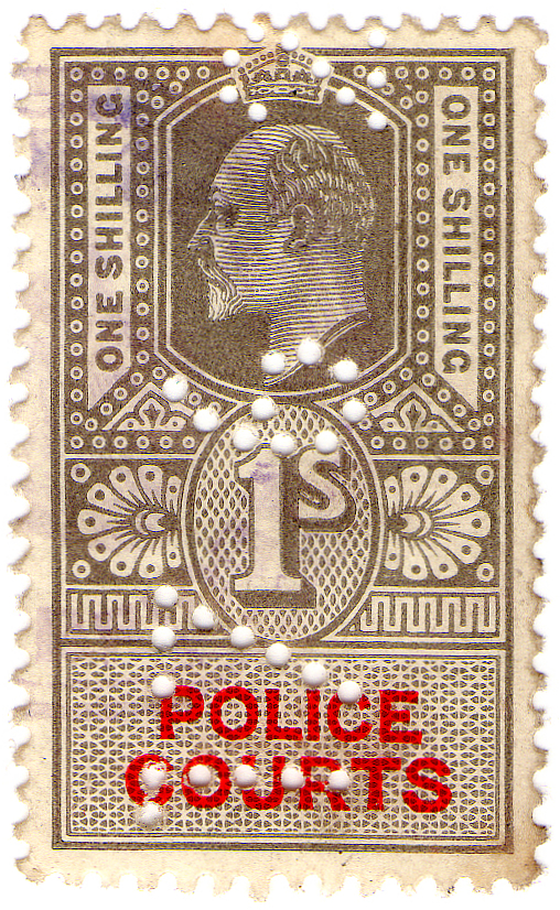 (19a) 1/- Drab & Scarlet (1902)