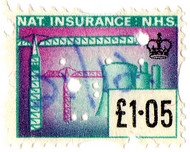 (687) £1.05 Orange & Blue (1973)