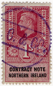 (14) 1/- Claret Red & Black (1948)