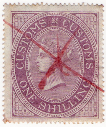 (14) 1/- Lilac (1860)