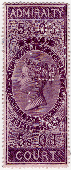(09) 5/- Lilac (1858)