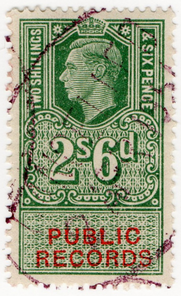 (38) 2/6d Green & Vermillion (1947)