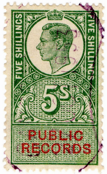 (39) 5/- Green & Vermillion (1947)