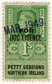 (05) 1/- Green & Black (1949)