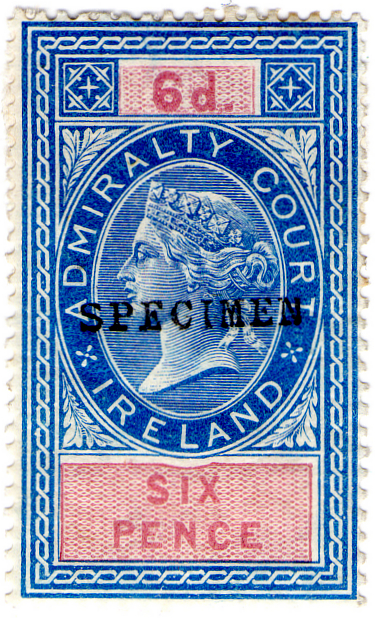 (un) 6d Blue & Pink (1881)