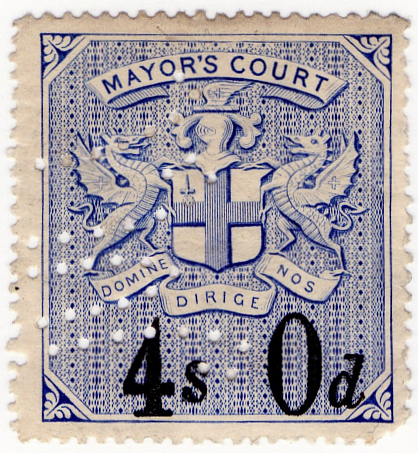 (28) 4/- Blue & Black (1902)
