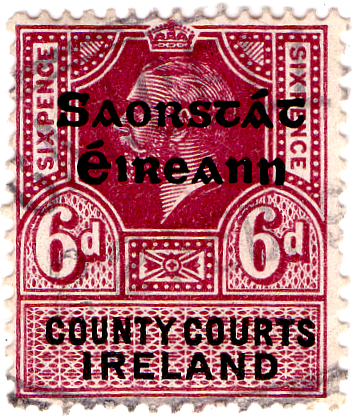 (102) 6d Claret Red & Black (1922)