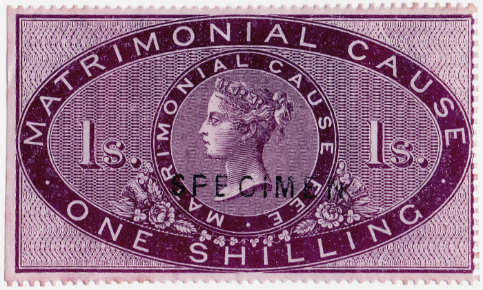 (14) 1/- Lilac (1858)