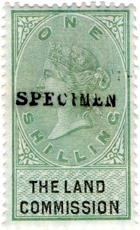 (01) 1/- Green & Black (1884)