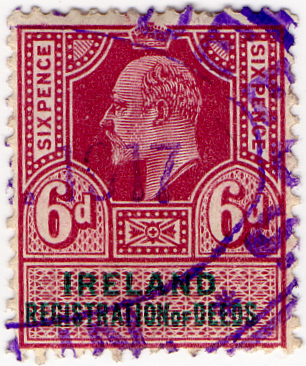 (un) 6d Claret Red & Green (1902)