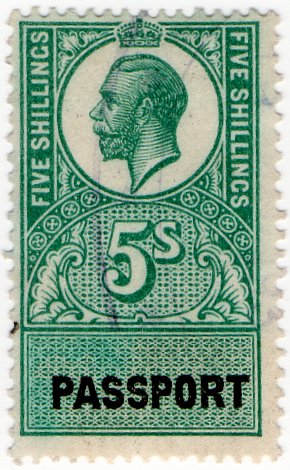 (10a) 5/- Deep Green & Black (1921)