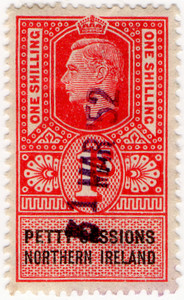 (07) 1/- Carmine & Black (1949)