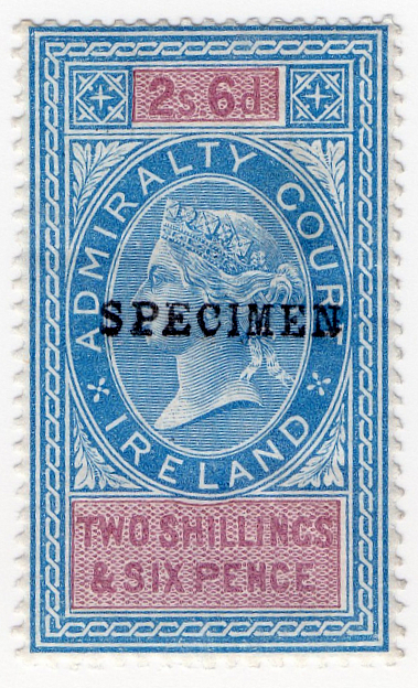 (un) 2/6d Blue & Pink (1881)