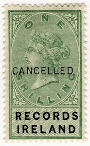 (02) 1/- Green & Black (1893)