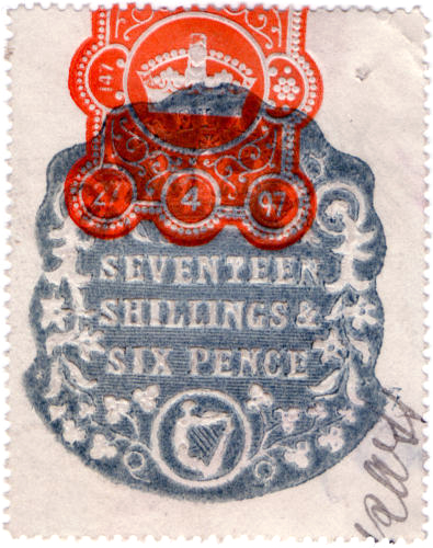 (12) 17/6d Blue