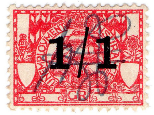 (49) 1/1d Red & Black (1921)