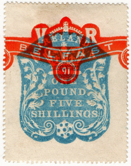 (14) £1 5/- Blue (Belfast)