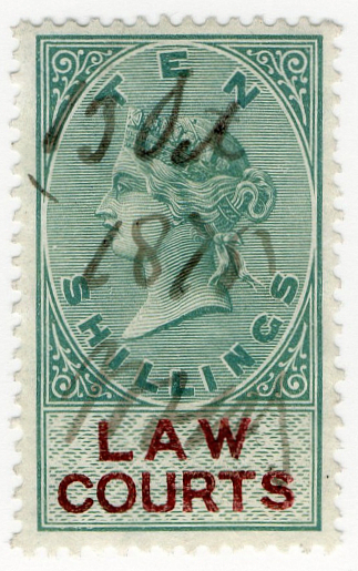 (06) 10/- Green & Carmine (1873)