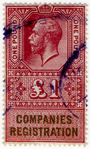 (27) £1 Claret Red & Green (1921)