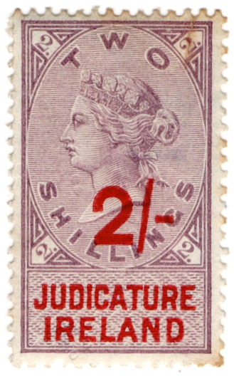 (45) 2/- Lilac & Red (1895)