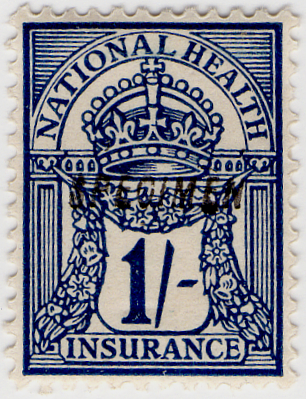 (un) 1/- Blue (1920)