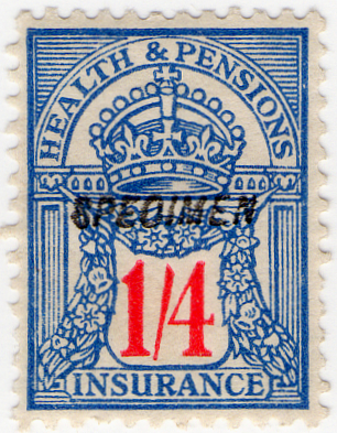 (69) 1/4d Blue & Red (1940)