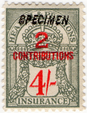 (152) 4/- Grey & Red (1945)